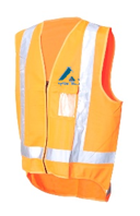 Day Night Hi Vis Drop Tail vest Orange