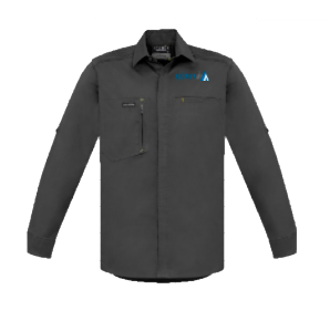 Mens long sleeves streetworx shirt Charcoal