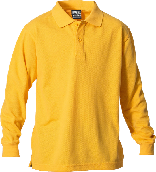 210gsm Plain Poly/Cotton Polo Long Sleeve