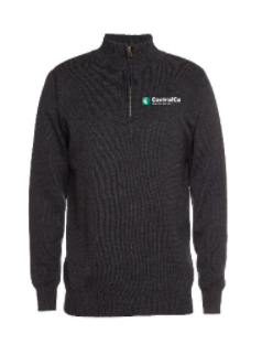 Corporate 1/2 zip jumper Charcoal