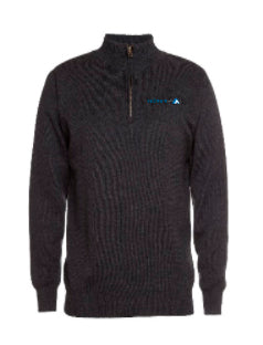 Corporate 1/2 zip jumper Charcoal